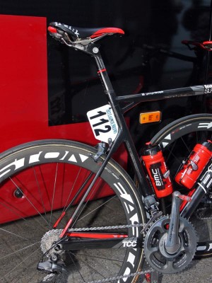BMC incorporated specially shaped sections of the seat stays, chain stays, and even the seatpost to gain more vertical give on its SLR01 Team Machine..jpg