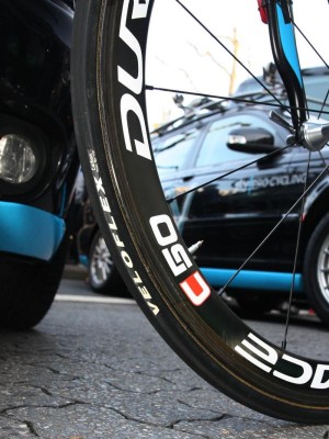 Edvald Boasson Hagen (Sky) used Veloflex tubulars mounted on 50mm-deep Shimano carbon wheels for Scheldeprijs..jpg